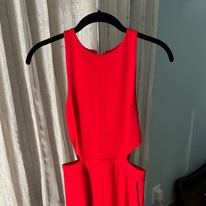 Express Vibrant Red Jumpsuit